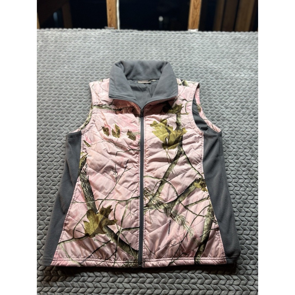 Northcrest Womens 4X Pink Realtree Camo Hunting Vest Fleece Full Zip Plus Size